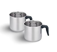 2X Pentola In Acciaio Inox "Torino" 14Cm Piccola Pentola Set Di 2 Pentole