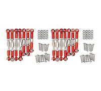 2X per 144001 1/14 RC Pezzi di Ricambio per Auto Collegamento in Metallo Servo Tirante Sterzo Set Tiranti Sterzo, Rosso