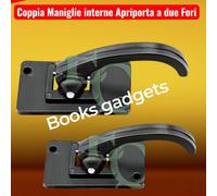 2x Per Fiat 126 1972-2000 Maniglia Apriporta Interna Plastica Gomma Nera 2 Fori