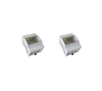 2X per Raspberry Pi 5 Custodia con Guida DIN Guscio nel ABS Ampio Spazio Interno Scatola Elettrica con Finestre Superiori Trasparenti per RPi 5 Pi 5