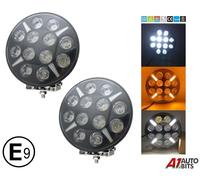 2X Per Scania Volvo DAF Man Camion 24v 9'' Jumbo Pois Luce LED DRL HQ E9