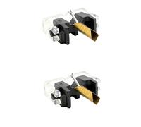 2X per SHURE N44-7 M44-7 M55E DUAL DN305 DN306 GARRARD Accessori per giradischi Phonograph Puntina compatibile