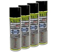 2x PETEC 73150 Sottoscocca Bitume Nero Spray 500ml Protezione Lunga Durata