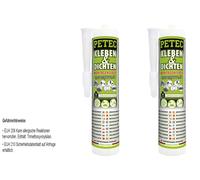 Petec 2x 290ml Attaccarecolla & Guarnizione Colla-Montaggio Trasparente Pkw