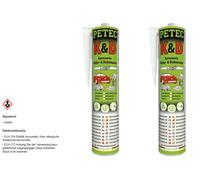2X Petec K&D Colla E Massa Sigillante Per Carrozzeria Bianca 310Ml