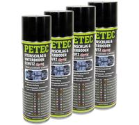 2x PETEC Spray Sottoscocca e Anti Pietrisco 500 ml Nero Ricol. Verniciabile