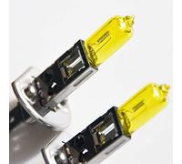 2x Pezzi AQUA VISION H1 55W 12V P14,5s - Lampadine per Auto alogene 3000K GIALLO/YELLOW per anabbaglianti, abbaglianti, fari ausiliari e fendinebbia - Hallenwerk