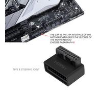 2X PH19B USB 3.0 Header Interno USB3.0 19/20P Presa Convertitore Adattatore da 90 Gradi per Scheda Madre del Computer