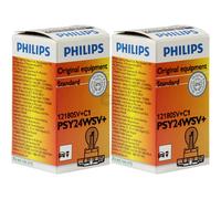 2X Philips PSY24WSV+ Silver Vision Plus 12V 24W Blinker Cromato Effetto