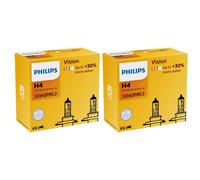 2x Philips Vision DuoPack H4 Alogena 60/55W 12V +30% Luce Autolampada