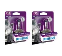 2x Philips VisionPlus H4 Alogena Fino 60% più Luminosa 60/55W 12V Lampade Auto