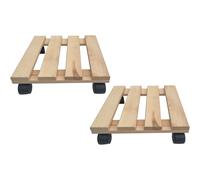 2X Piante Roller Quadrato 30Cm 120 Kg Sottovaso Per Vaso Carrello