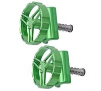 2x Piastra C Clamp per Brompton Lega 7075 CNC | Lega 7075 CNC, viti in per titanio, nero verde arancio, per brompton per 3sixty PIKES(2PCS green)