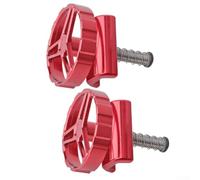 2x Piastra C Clamp per Brompton Lega 7075 CNC | Lega 7075 CNC, viti in per titanio, nero verde arancio, per brompton per 3sixty PIKES(2PCS red)