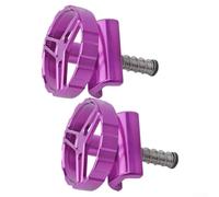 2x Piastra C Clamp per Brompton Lega 7075 CNC | Lega 7075 CNC, viti in per titanio, nero verde arancio, per brompton per 3sixty PIKES(2PCS purple)