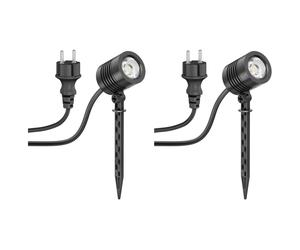 2x piccolo faretto da giardino a LED con picchetto di terra TARL per esterni