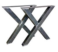 2x Piedi tavolo gambe a forma di X - metal table Steel legs - Pieds de table
