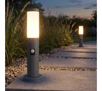 2x Piedistallo Esterno Luci Movimento Veranda Cortile Acciaio Inox Lampade [EEK: Non valutato]