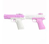 2x Pistola Acqua Elettrica Rosa Bianco Serbatoio 60ml A Batteria
