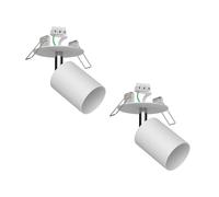 2x plafoniera da incasso WAIKA orientabile bianca opaca rotonda 80mm Ø 1x GU10