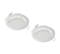 2x plafoniera da incasso ZOBE bianco opaco rotondo 107mm Ø 1x GX53 max. 25W