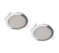 2x plafoniera da incasso ZOBE cromo lucido rotonda 107mm Ø 1x GX53 max. 25W