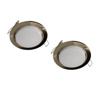 2x plafoniera da incasso ZOBE cromo-nero lucido rotonda 107mm Ø 1x GX53 max.
