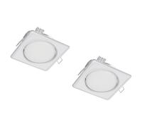 2x plafoniera da incasso ZOBE II bianco opaco angolare 10,7 x 10,7 cm 1x GX53 [EEK: F]