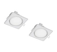 2x plafoniera da incasso ZOBE II bianco opaco angolare 10,7 x 10,7 cm 1x GX53 [EEK: F]