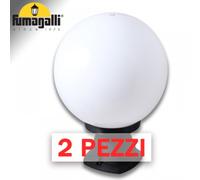 2x Plafoniera FUMAGALLI DISMA/G250 E27 Nero Opale - Design Elegante