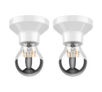 2x plafoniera/porta lampada ELEKTRA in porcellana bianca lucida 1x E27 max. [EEK: F]