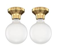 2x plafoniera/porta lampada ELEKTRA porcellana oro lucido 1x E27 max. 300W