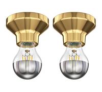2x plafoniera/porta lampada ELEKTRA porcellana oro lucido 1x E27 max. 300W