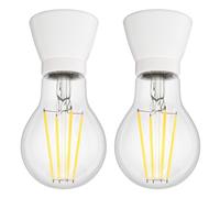 2x plafoniera/porta lampada MINZ in porcellana bianca lucida 1x E27 max. 300W