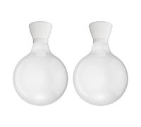 2x plafoniera/porta lampada MINZ in porcellana bianca lucida 1x E27 max. 300W [EEK: D]