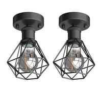 2x plafoniera/porta lampada RETRA nero opaco 1x E27 max. 60W