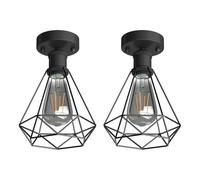 2x plafoniera/porta lampada RETRA nero opaco 1x E27 max. 60W