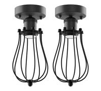 2x plafoniera/porta lampada RETRA nero opaco 1x E27 max. 60W