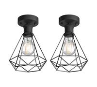 2x plafoniera/porta lampada RETRA nero opaco 1x E27 max. 60W