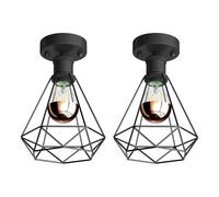 2x plafoniera/porta lampada RETRA nero opaco 1x E27 max. 60W [EEK: E]