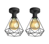 2x plafoniera/porta lampada RETRA nero opaco 1x E27 max. 60W [EEK: E]