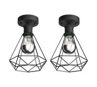 2x plafoniera/porta lampada RETRA nero opaco 1x E27 max. 60W [EEK: E]