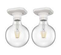 2x plafoniera/porta lampadine ELEKTRA in porcellana bianca 1x E27 max. 60W