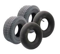 2x Pneumatici incl. tubo 13x5.00-6 Valvola angolare per tosaerba trattorino