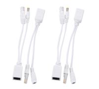 2X PoE Power Over Ethernet Kit Cavi Cavetti Adattatori Splitter per LAN Rete