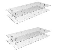 2X Porta Lecca-Lecca Nel Acrilico Trasparente Un 21 Fori Matrimoni Docce pe1531