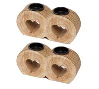 2X(Portacandele A Forma di Cuore, Candele da Tè, Candele Rustiche per Matri5084
