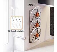 2x Portacoperchi sopra la porta Organizer per coperchio Porta coperchi a 3