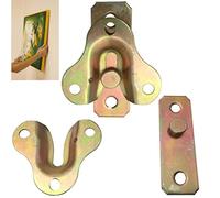 2x portafotografie per specchiere in ottone fissaggio - ganci ad incastro per quadri o specchiere