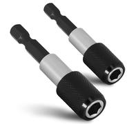 2x Portainserti Magnetico 1/4'' Universale Supporto Punta Calamitata Estensione Magnetica Adattatore Sistema Cambio Rapido Avvitatore A Batteria